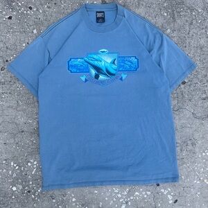 Sherry’s Best Gulf Shores Alabama Dolphin Graphic Tee - Blue late 90’s